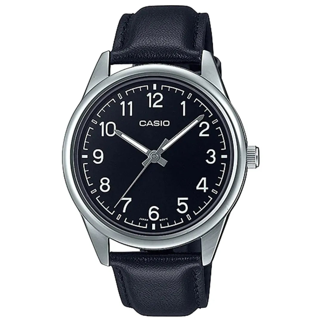 Casio MTP-V005L-1B4 Men Leather Band Watch