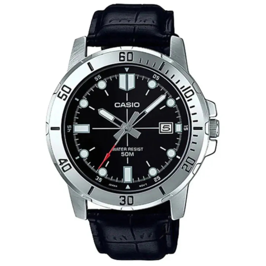 Casio MTP-VD01L-1E Men's Watch - Black Leather