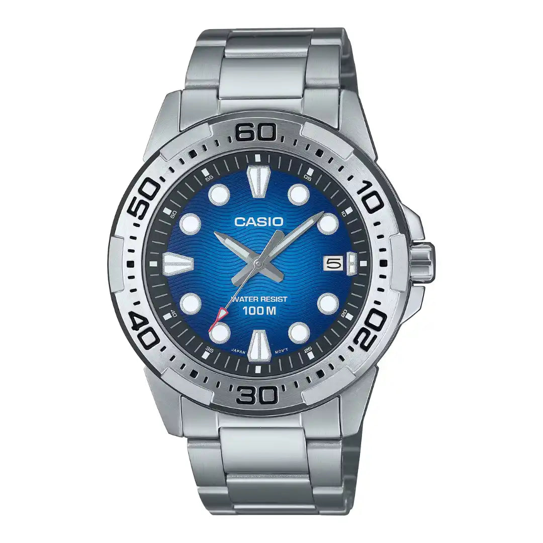 Casio MTD-140D-2A men's analog watch, front product view