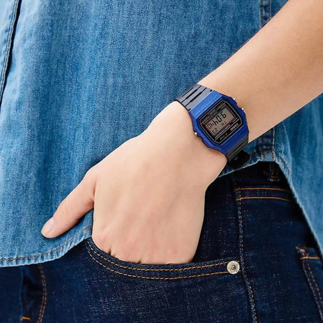 Casio F-91WM-2A Metallic Blue Classic Digital Watch