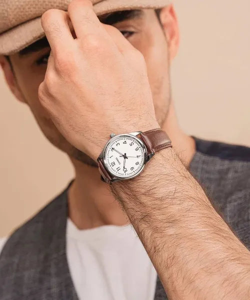 Casio MTP-V005L-7B4 Men Leather Band Watch