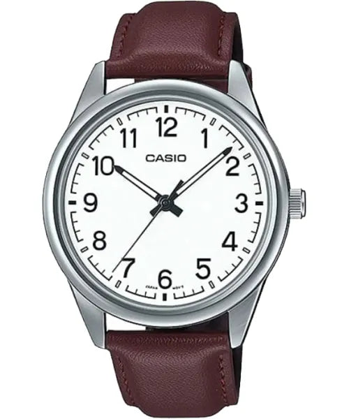 Casio MTP-V005L-7B4 Men Leather Band Watch