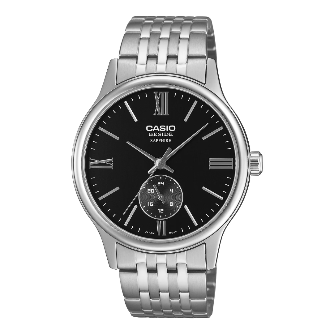 Casio BMS-100D-1A Men's Quartz Watch – Stainless Steel Luxury Design