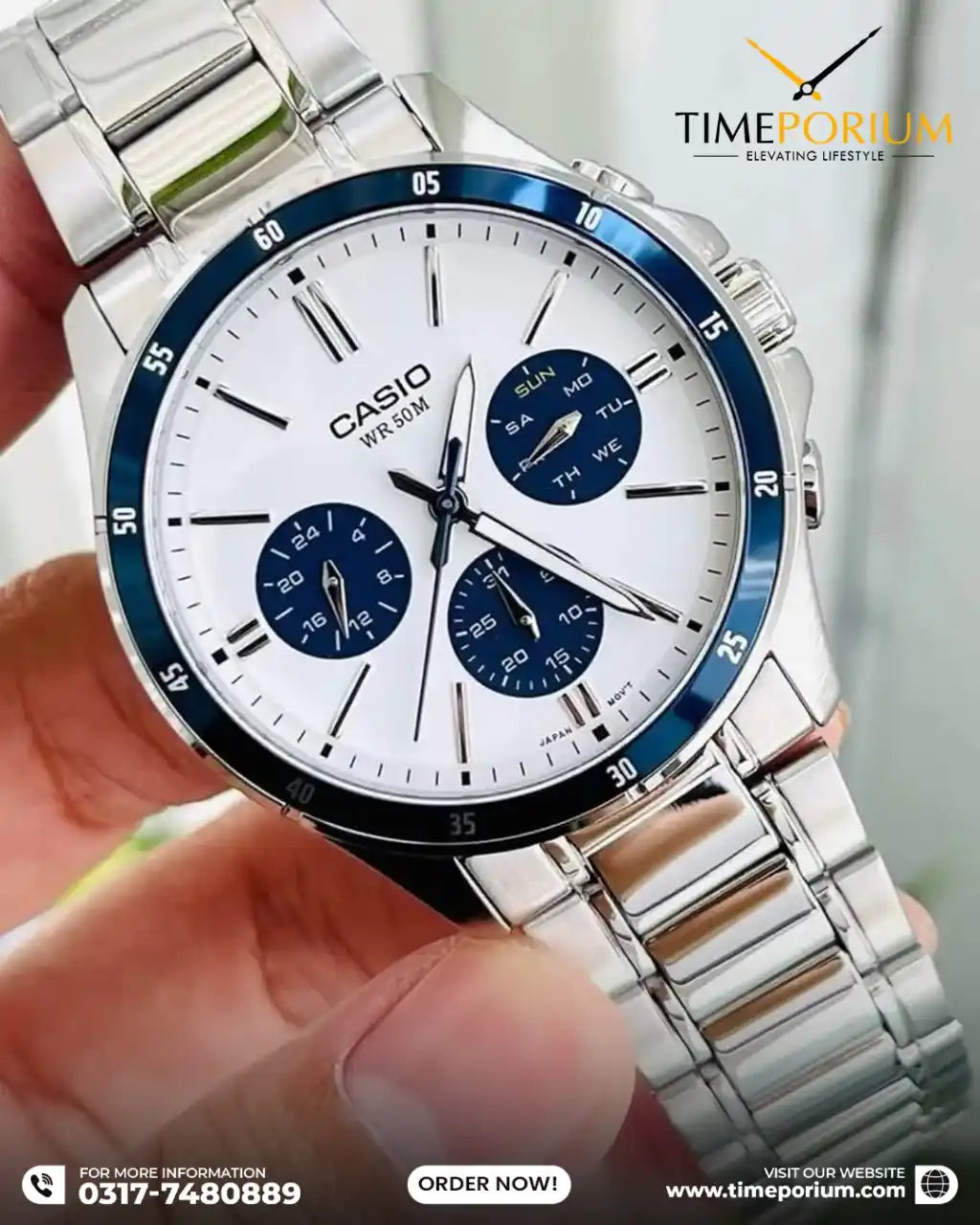 Casio MTP-1374D-7A2 Men Multi-Hands Watch