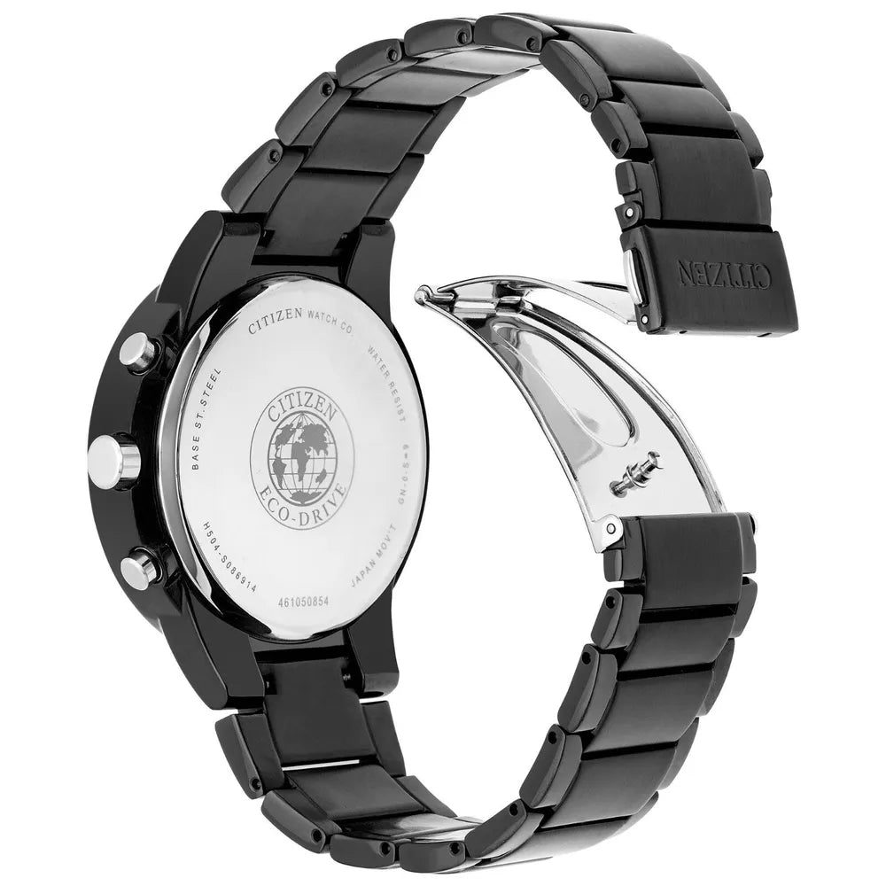Citizen AT2245-57E Eco-Drive Chronograph Black Watch for Men