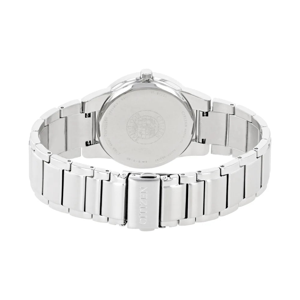 Citizen Eco-Drive Axiom AU1060-51E Men's Watch - Black Dial & Silver Steel