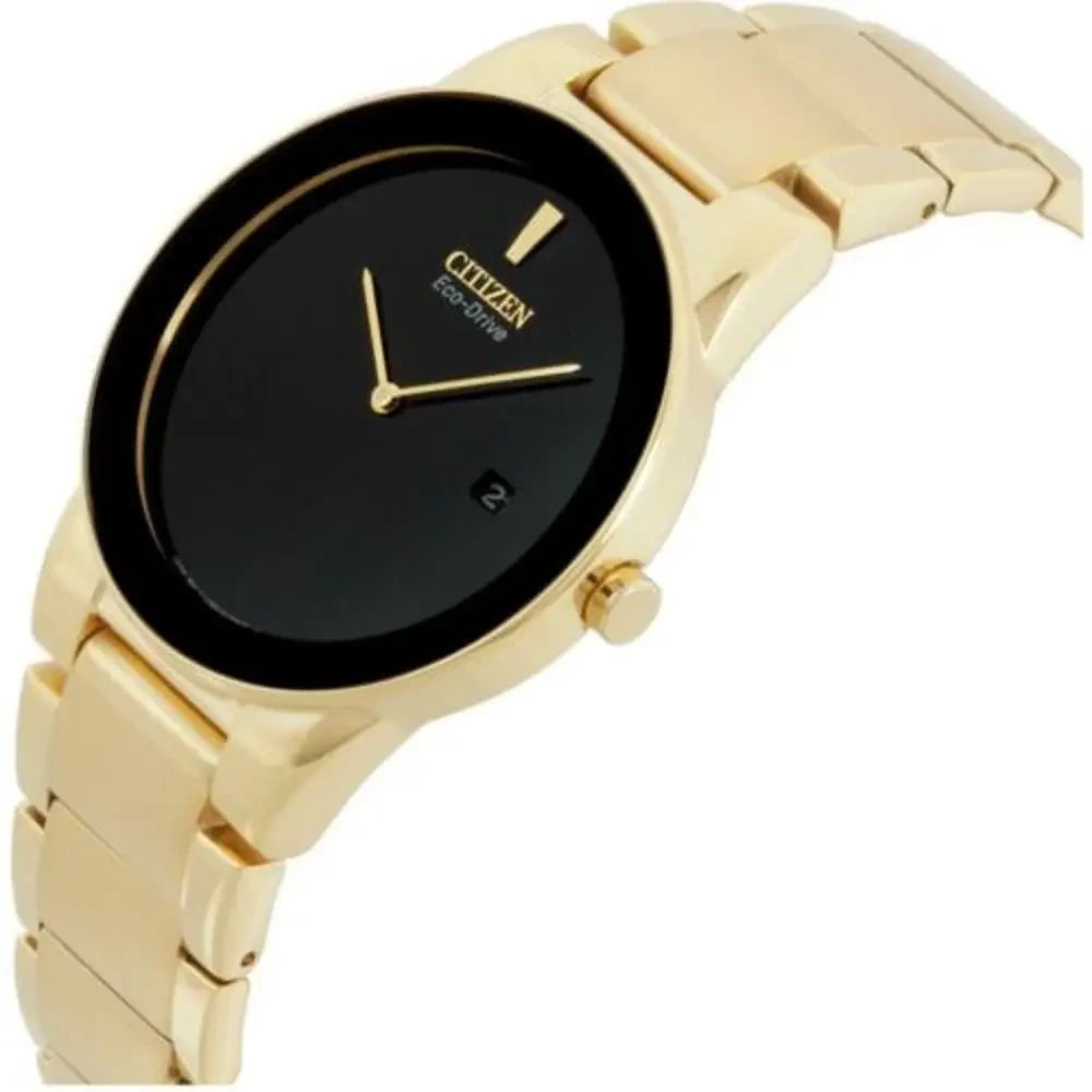 Citizen Eco-Drive Axiom AU1062-56E Gold Watch - Black Dial Men's