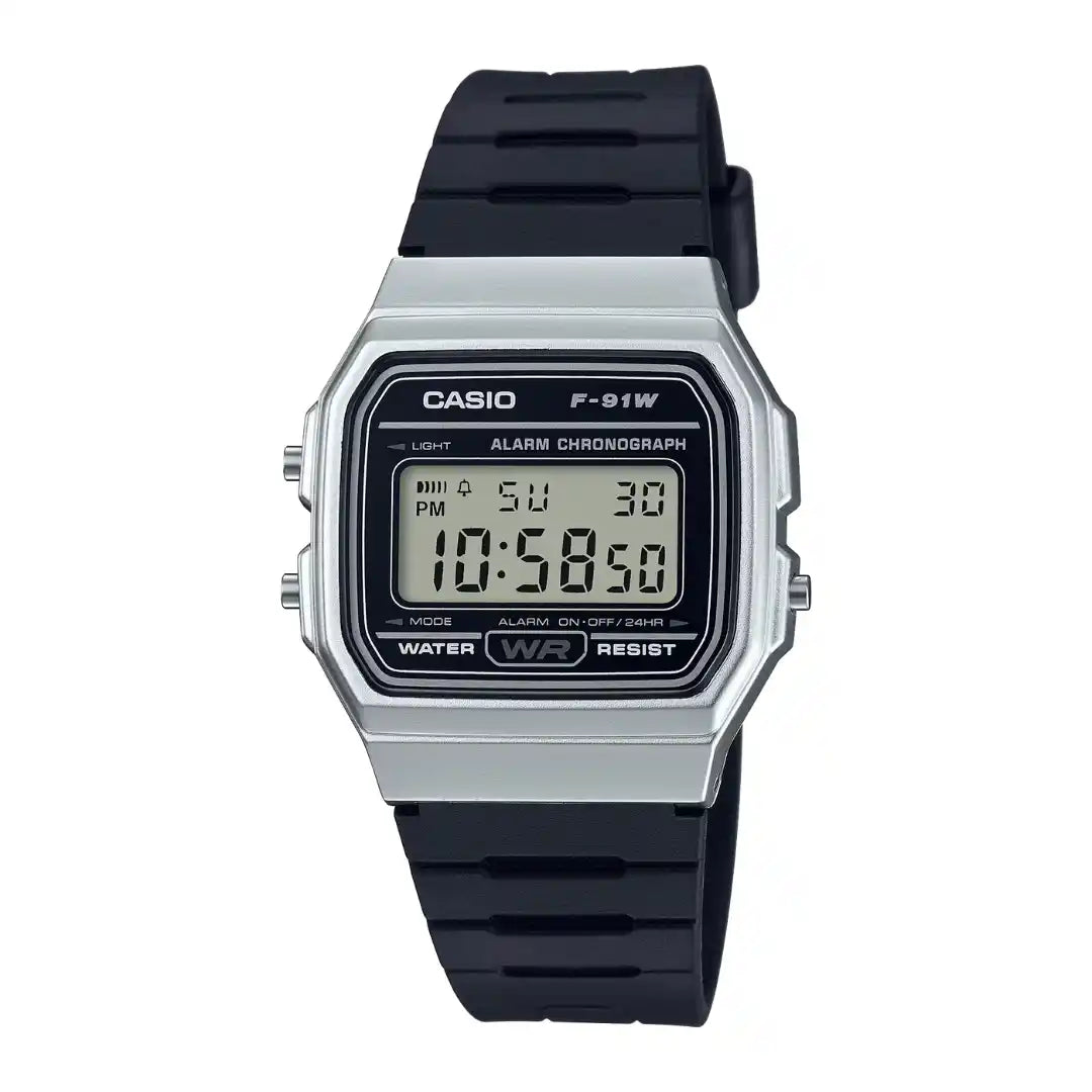 Casio F-91WM-7A Metallic Silver Watch - Minimalist Vintage Series