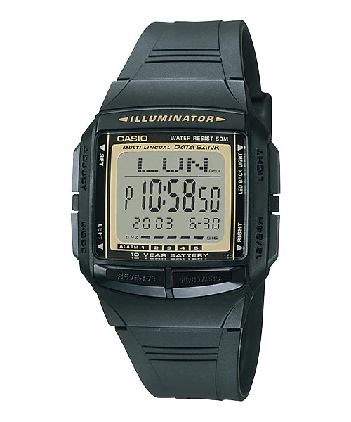 Casio DB-36-9A Data Bank Watch - Multilingual & 30 Record Memory