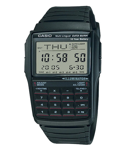 Casio DBC-32-1A Calculator Watch - Data Bank & 10 Year Battery