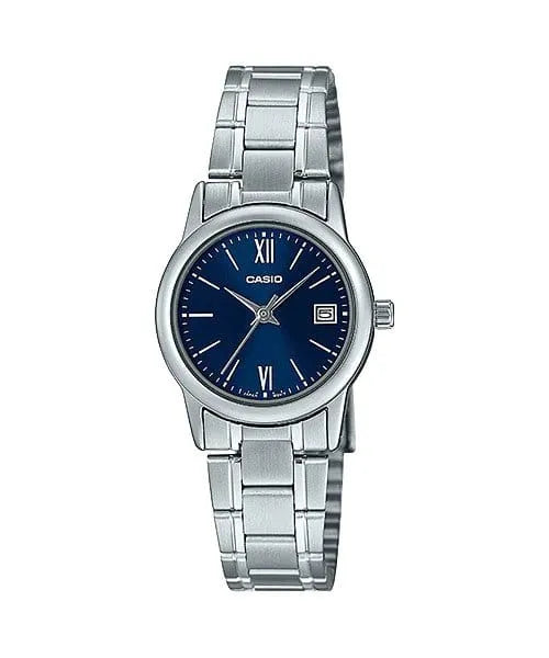 Casio LTP-V002D-2B3 Women's Analog Watch – Blue Dial Stainless Steel