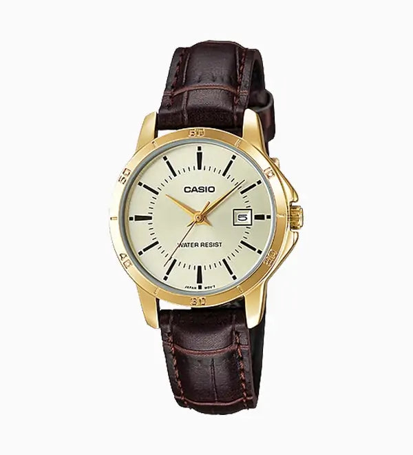 Casio LTP-V004GL-9A Leather Band Watch for Women