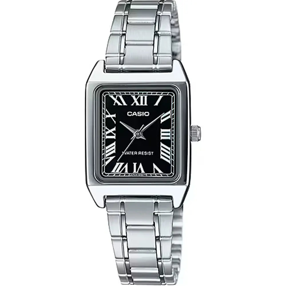 Casio LTP-V007D-1B Women's Analog Watch – Black Dial Stainless Steel