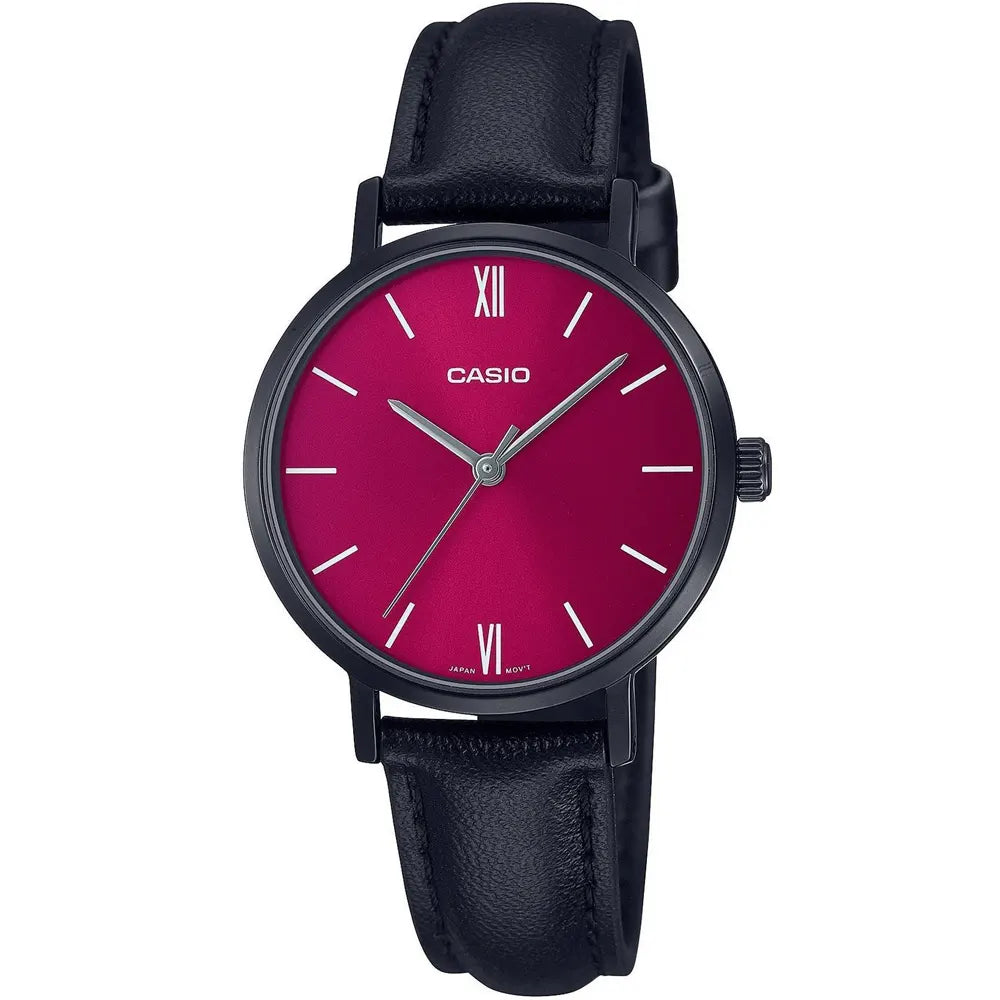 Casio LTP-VT02BL-4A Women Leather Band Watch