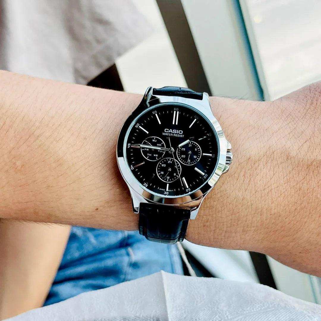 Casio MTP-V300L-1A — watch worn on a wrist.