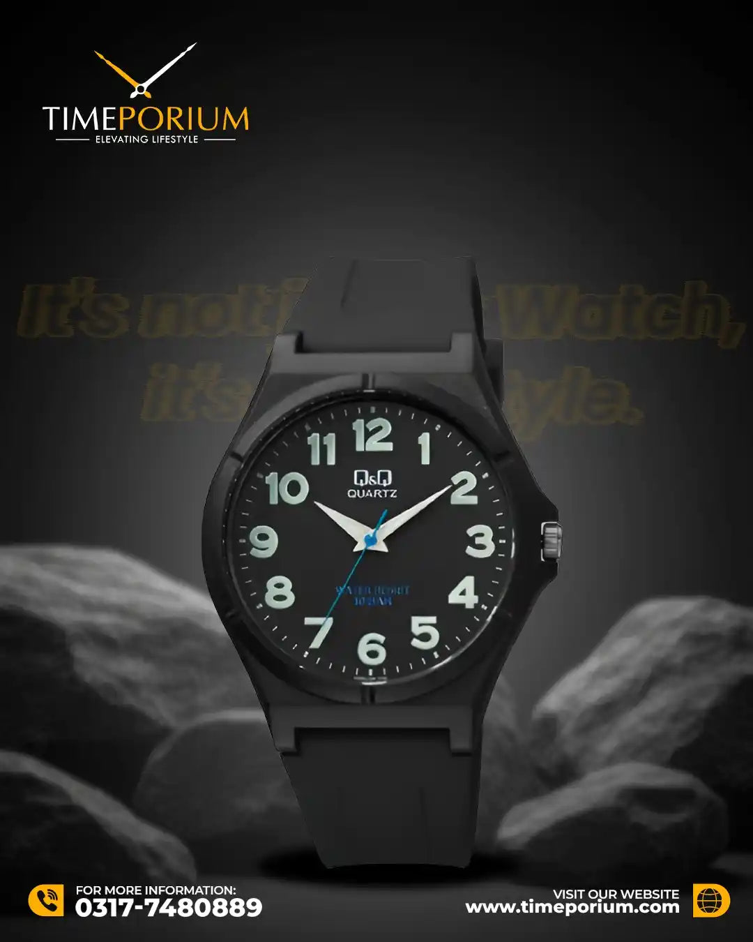 Q&Q VQ66J025Y Men's Waterproof 100M Analog Watch