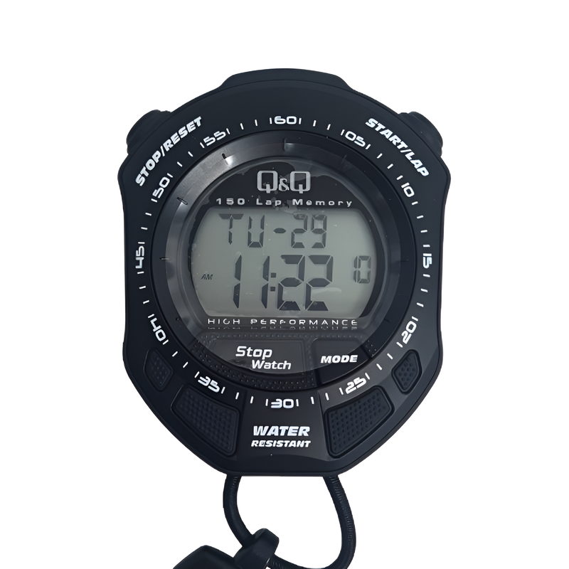 Q&Q MF-01 Digital Stopwatch with 150 Lap Memory