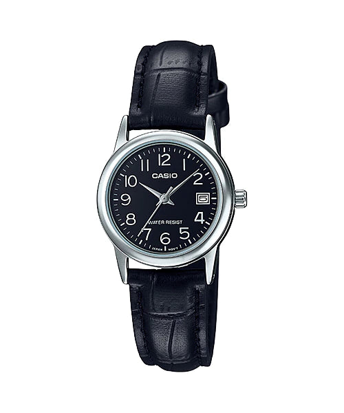Casio LTP-V002L-1B Women Leather Band Watch