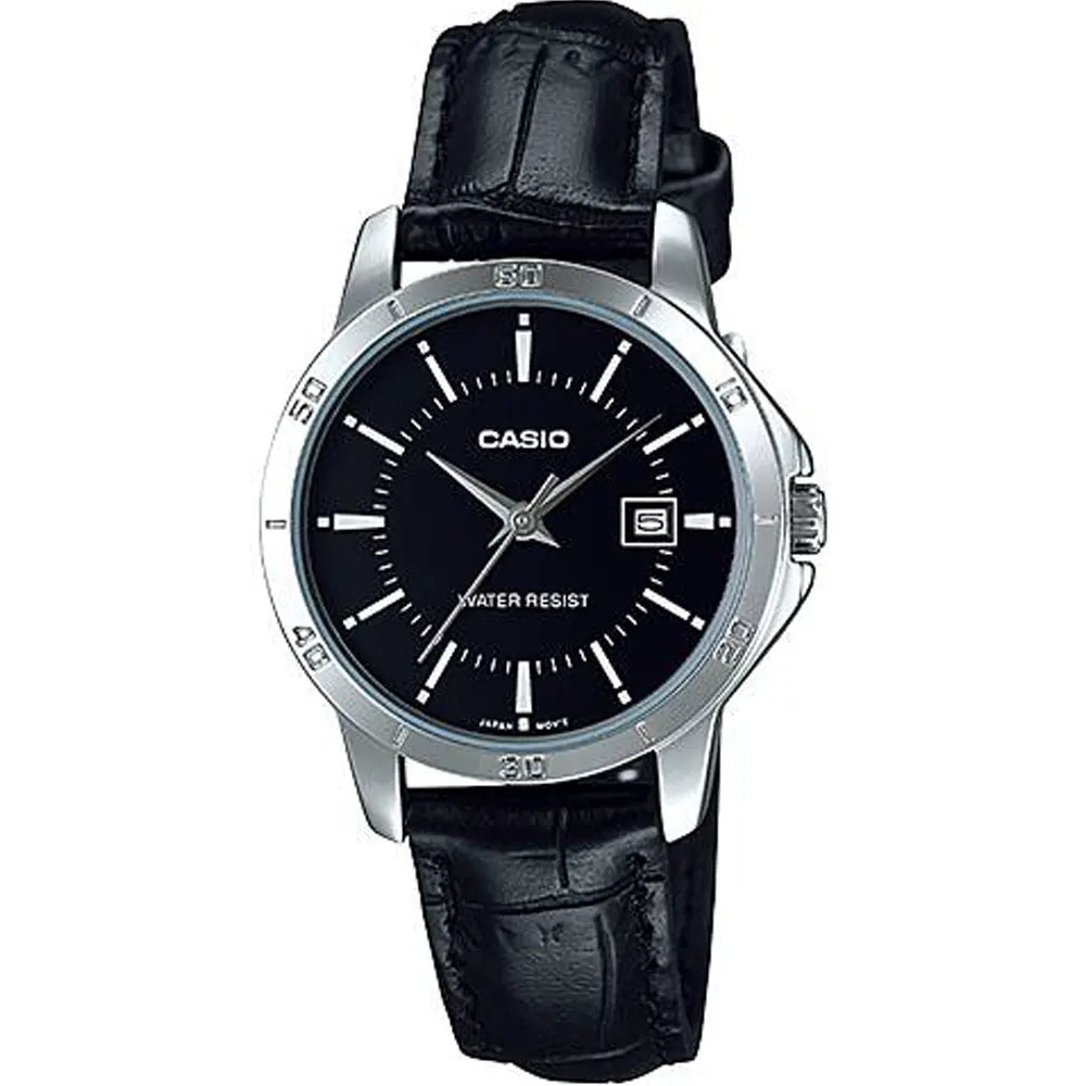 Casio LTP-V004L-1A Women Leather Band Watch