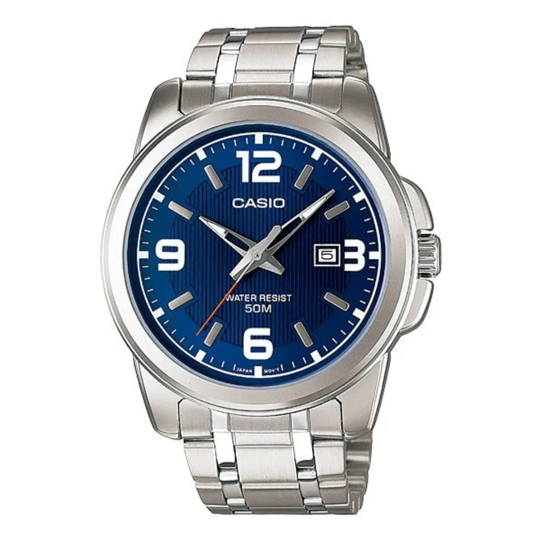 Casio MTP-1314D-2A Men's Analog Blue Dial Watch - 50M Water Resistant