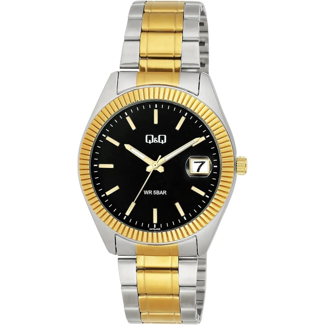 Q&Q A476J402Y Men's Day-Date Quartz Watch
