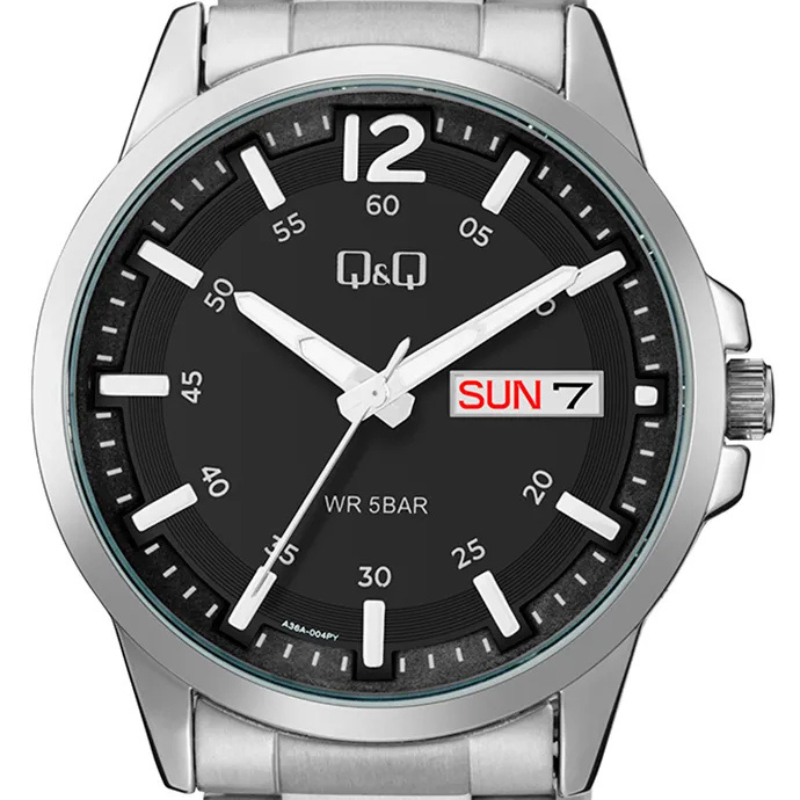 Q&Q A36A-004PY Men’s Day-Date Dress Watch