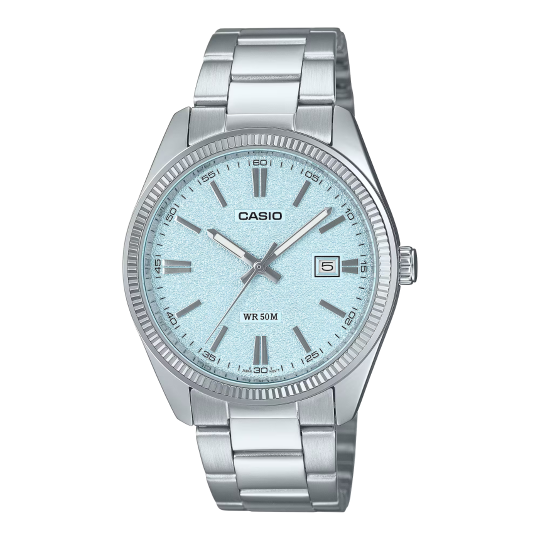Casio MTP-1302DA-2A2 Men's Watch - Tiffany Blue Turquoise Dial - Stainless Steel