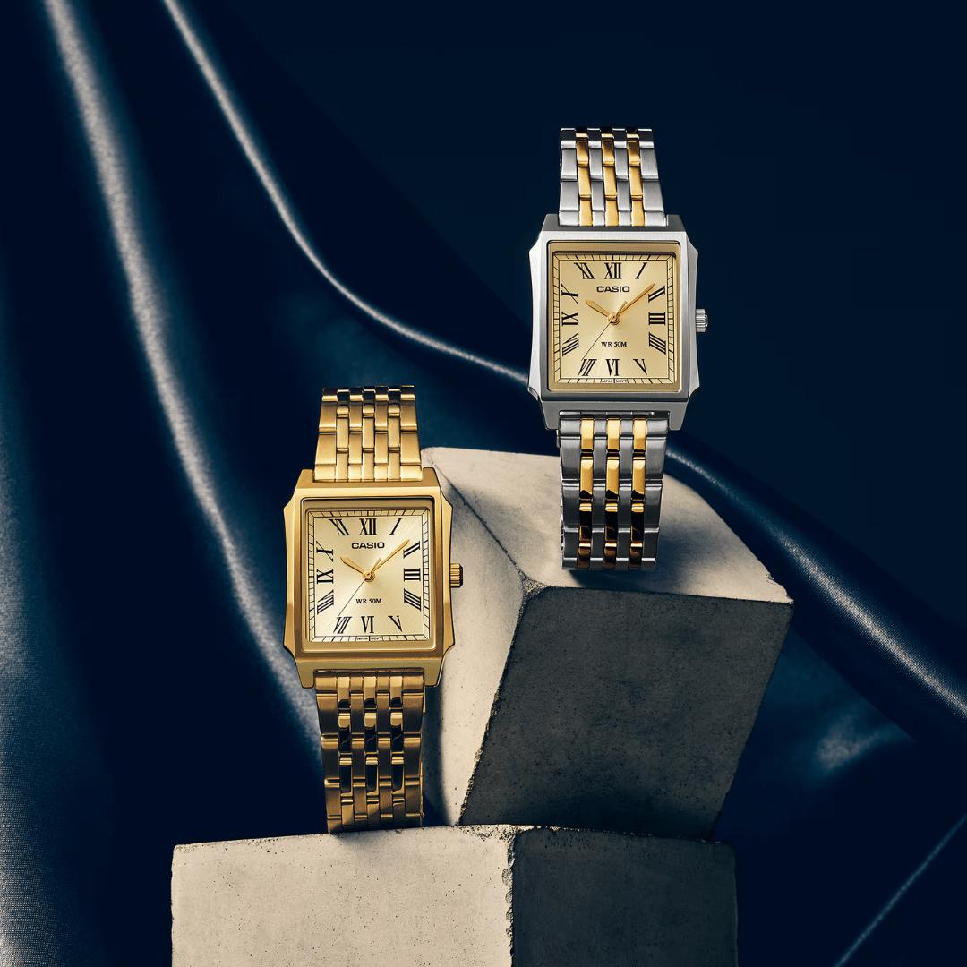 Casio MTP-B190SG-9BV Men’s Analog Watch – Two Tone Gold Stainless Steel Band