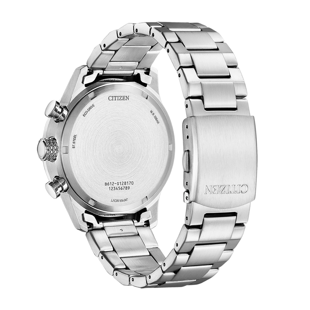 Citizen CA0790-83E Men’s Eco-Drive Chronograph Watch – Stainless Steel – Black Dial