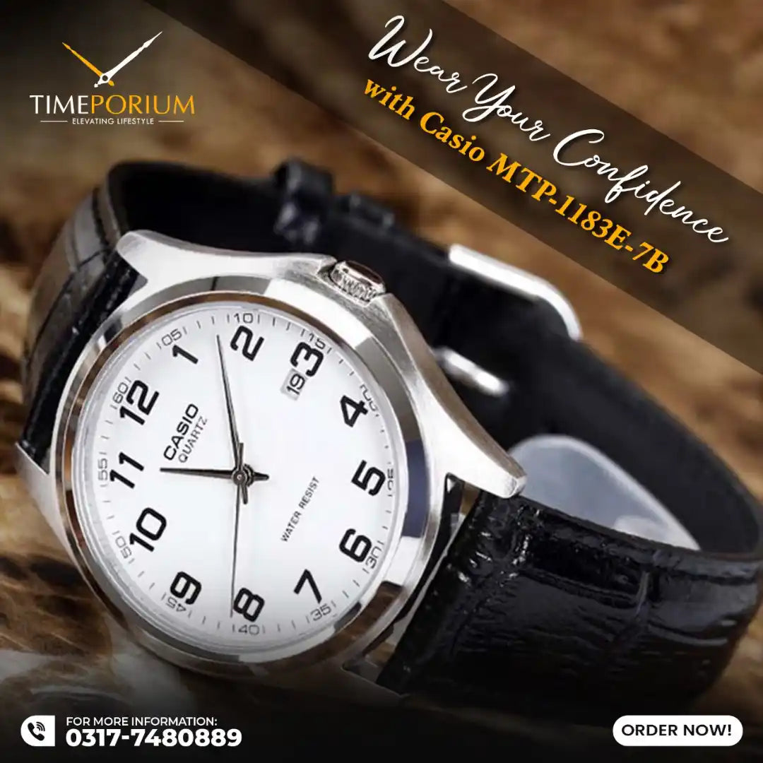 Casio MTP-1183E-7B Men Leather Band Watch