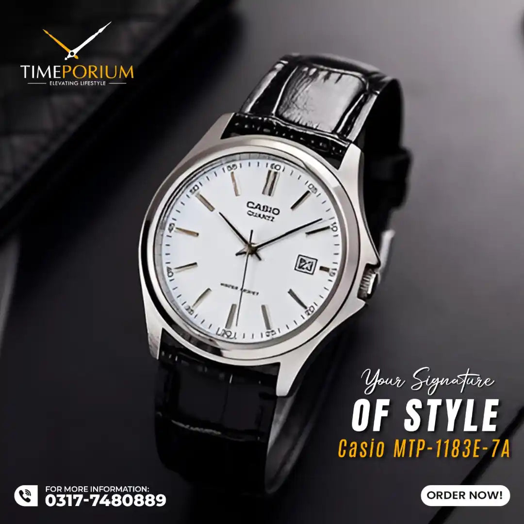 Casio MTP-1183E-7A Men Leather Band Watch