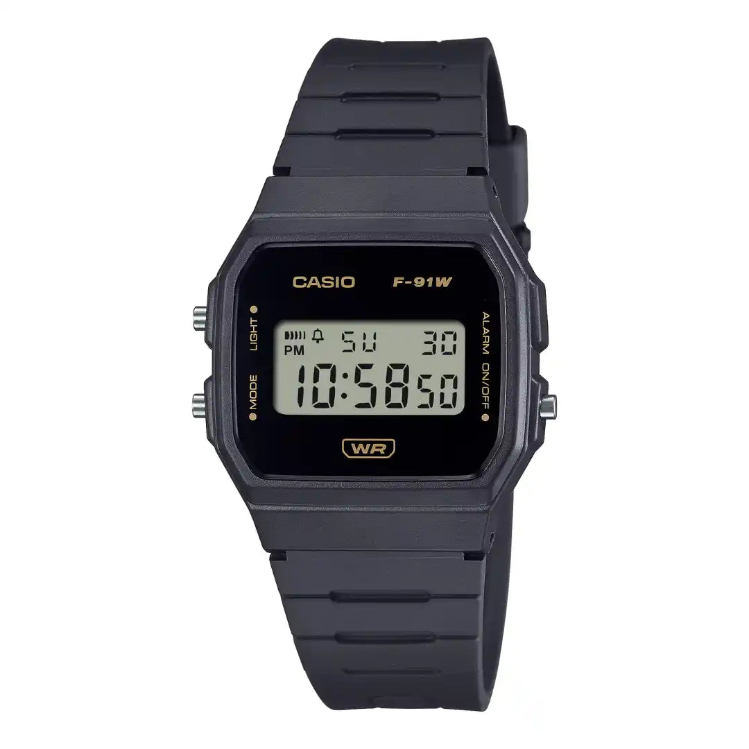 Casio F-91WB-8A Minimalist Grey Watch - Retro Digital & Clean Face