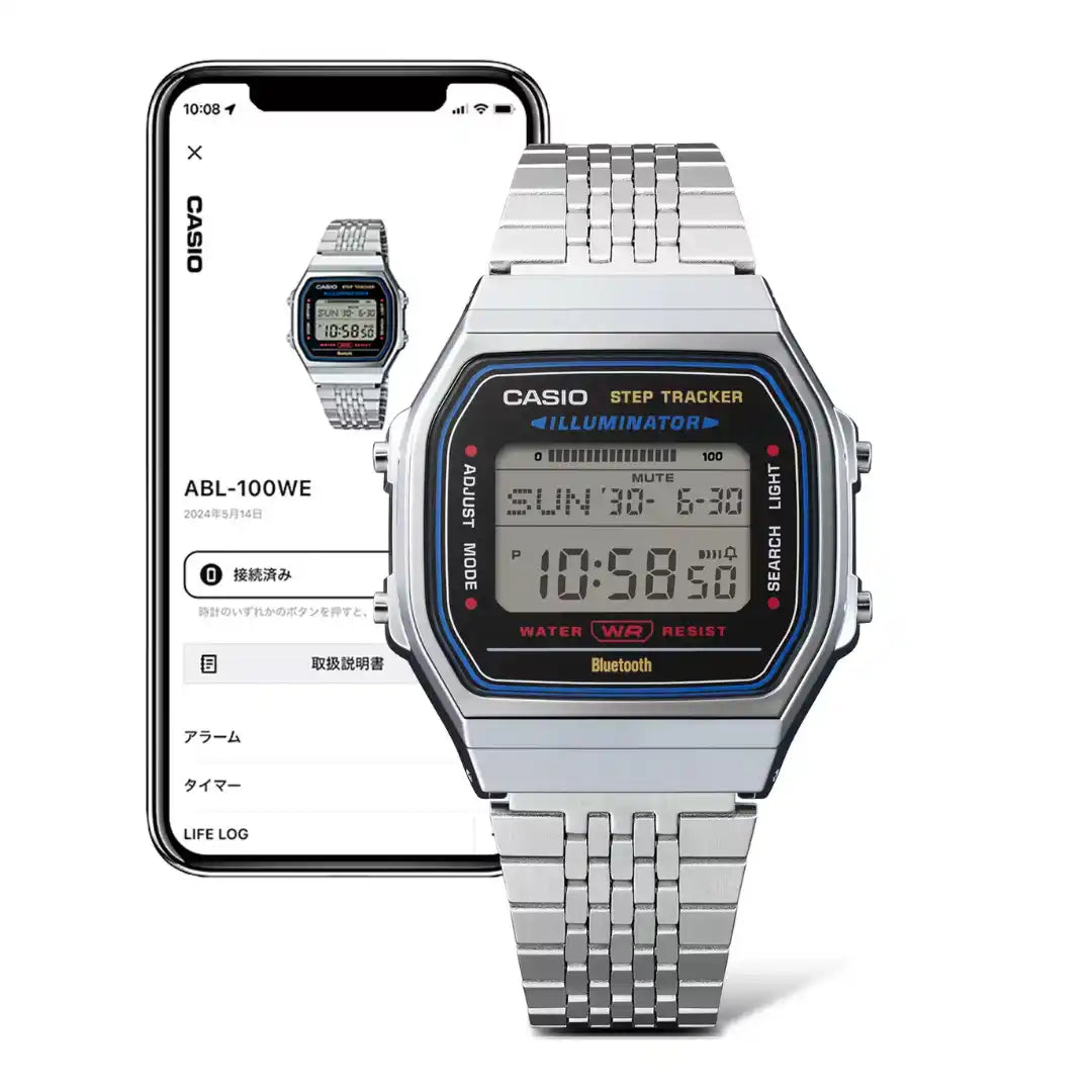 Casio ABL-100WE-1A Bluetooth Vintage Watch - Step Tracker & Smart Link