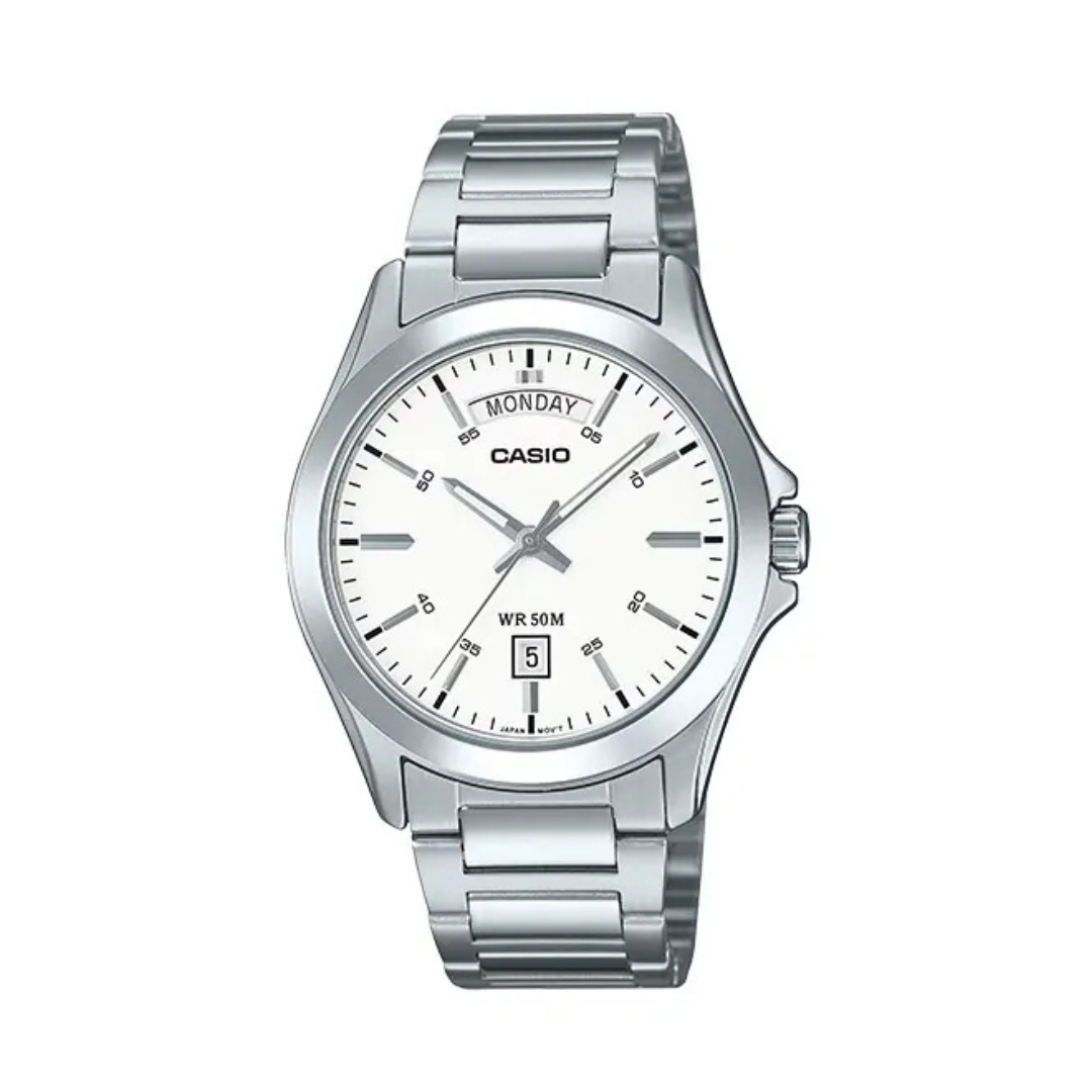 Casio MTP-1370D-7A3 Men’s Analog Watch – Silver Dial – Stainless Steel