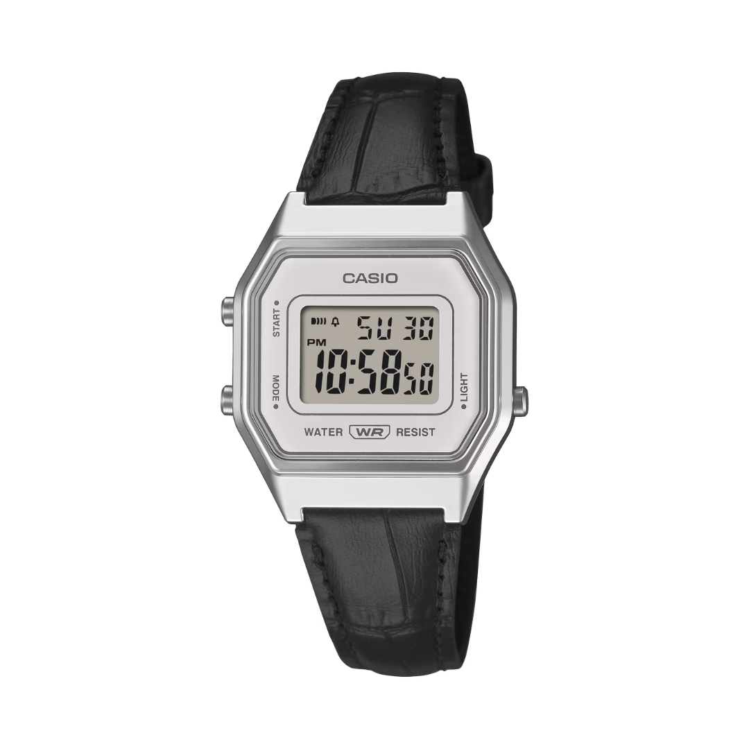 Casio LA-680WEL-1D Women’s Digital Watch – Vintage Style Leather Strap