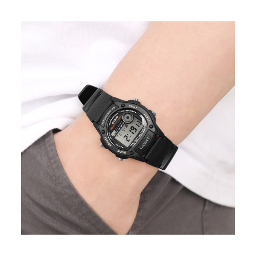 Casio W-220H-1A Digital Sports Watch – Black – 50M Water Resistant