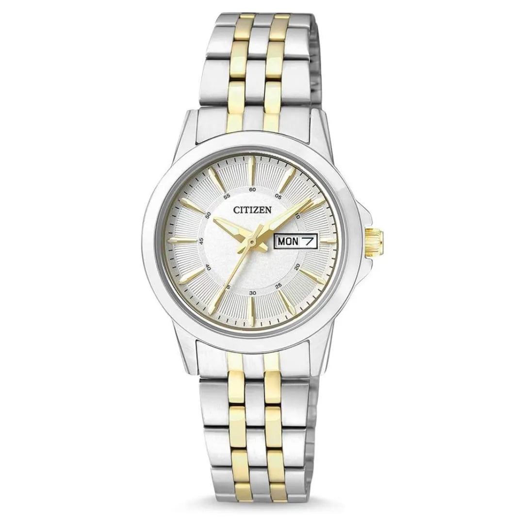 Citizen EQ0608-55P Women Watch - Day-Date Two-Tone