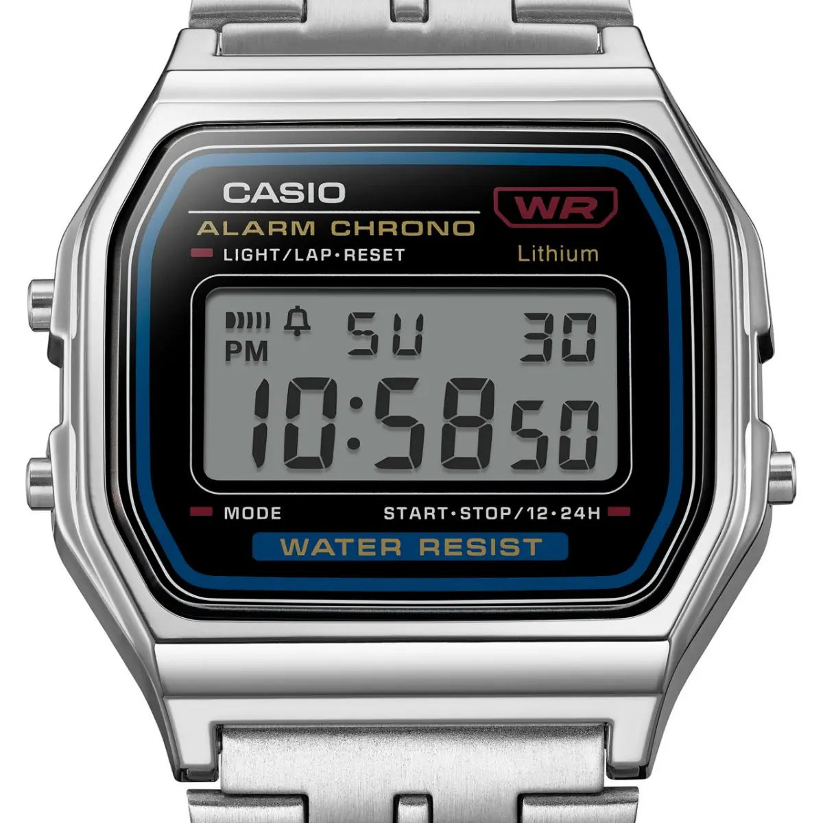 Casio A159W Vintage Digital Watch – Silver Stainless Steel