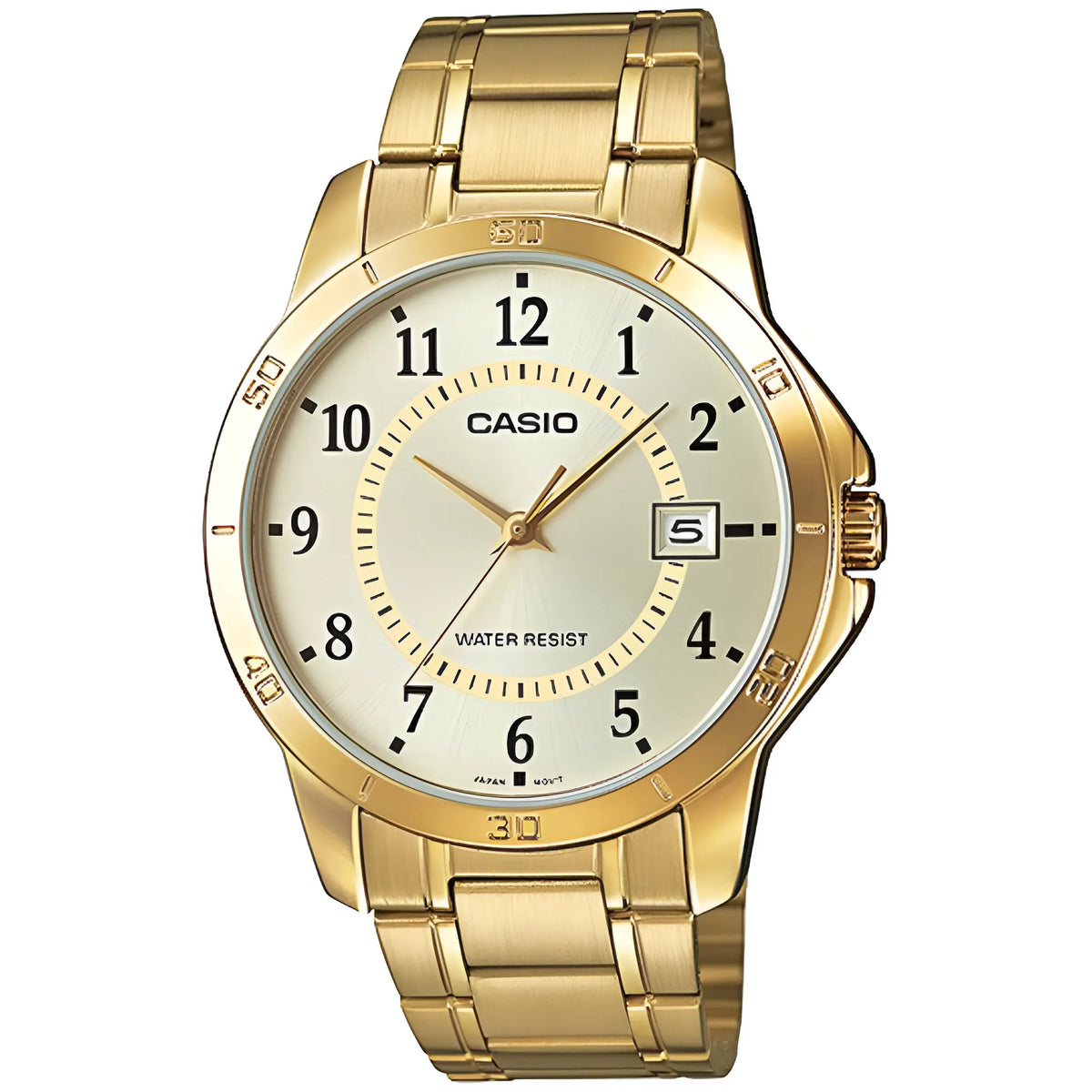 Casio MTP-V004G-9B Men's Analog Watch – Gold Tone Stainless Steel