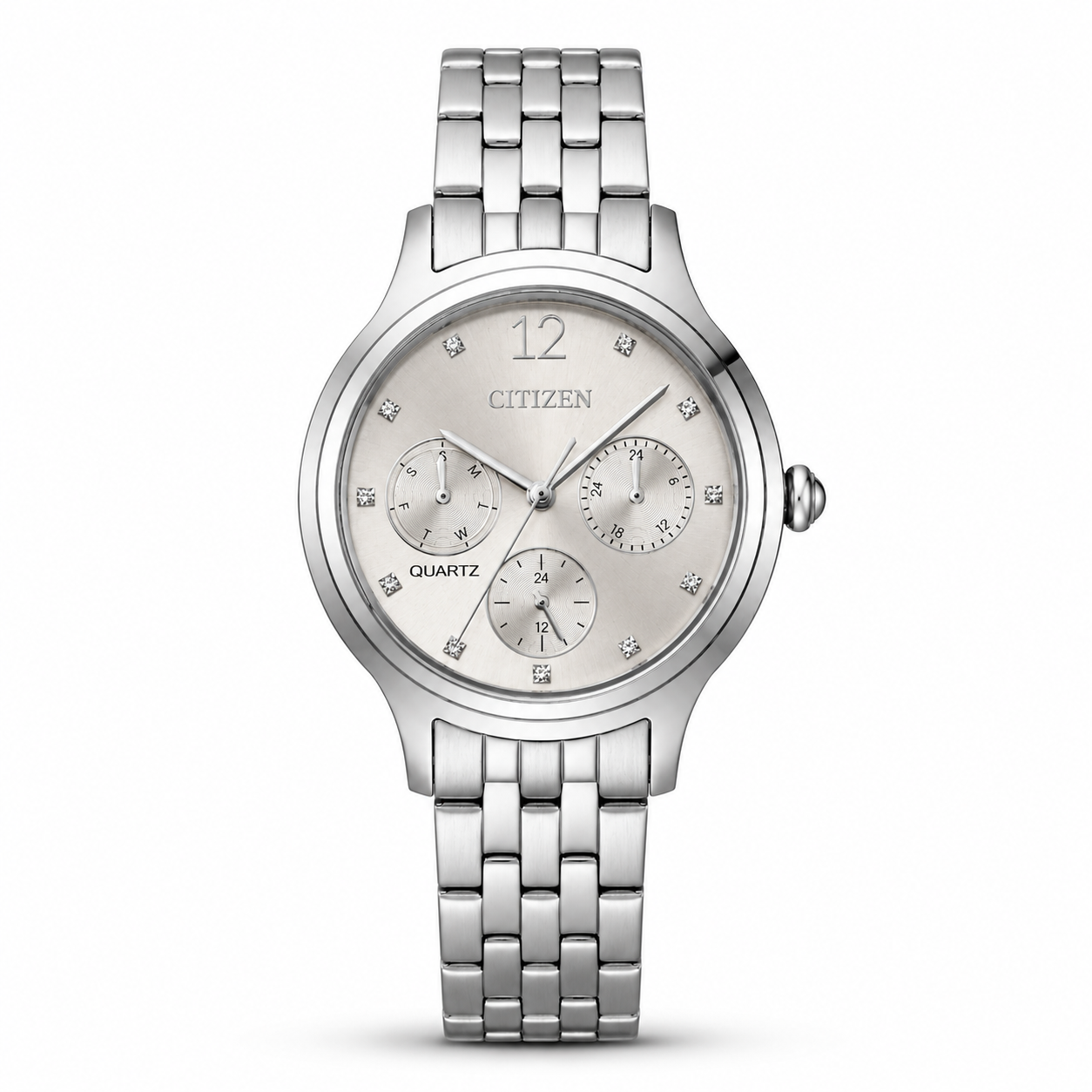 Citizen ED8180-52X Women’s Multi-Dial Watch – Stainless Steel