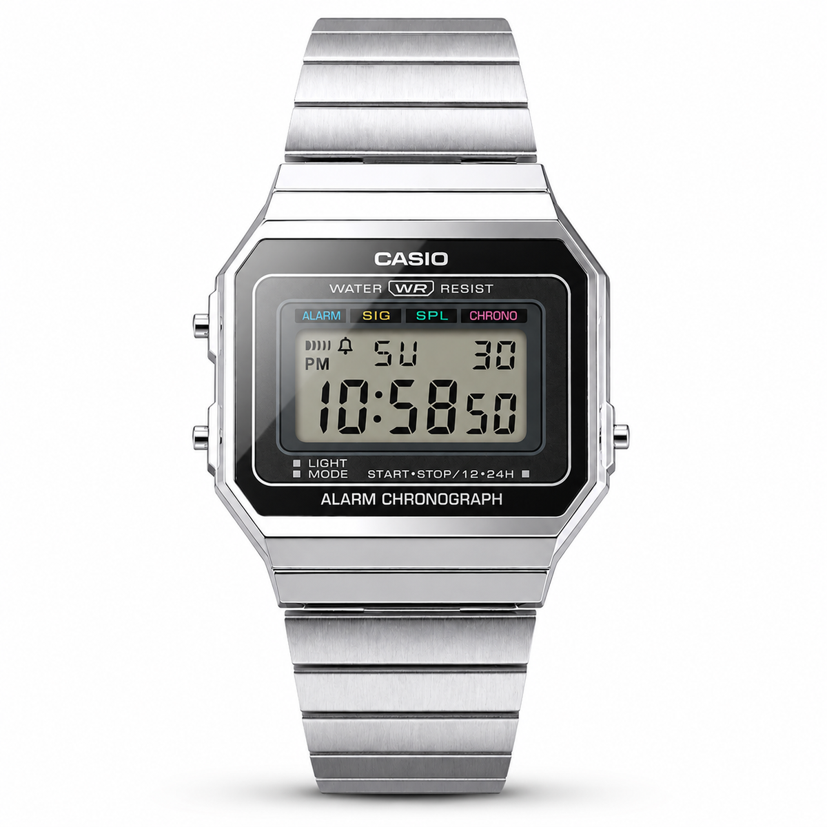 Casio A700W-1A Vintage Digital Watch – Ultra Slim Silver