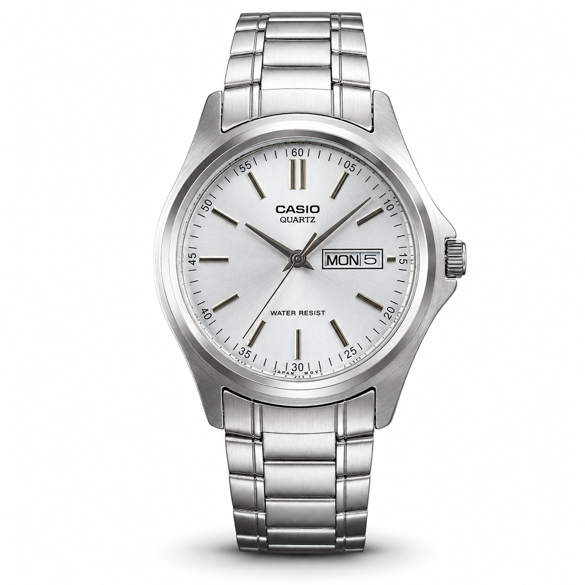Casio MTP-1239D-7A Men's Day-Date Analog Watch – Stainless Steel
