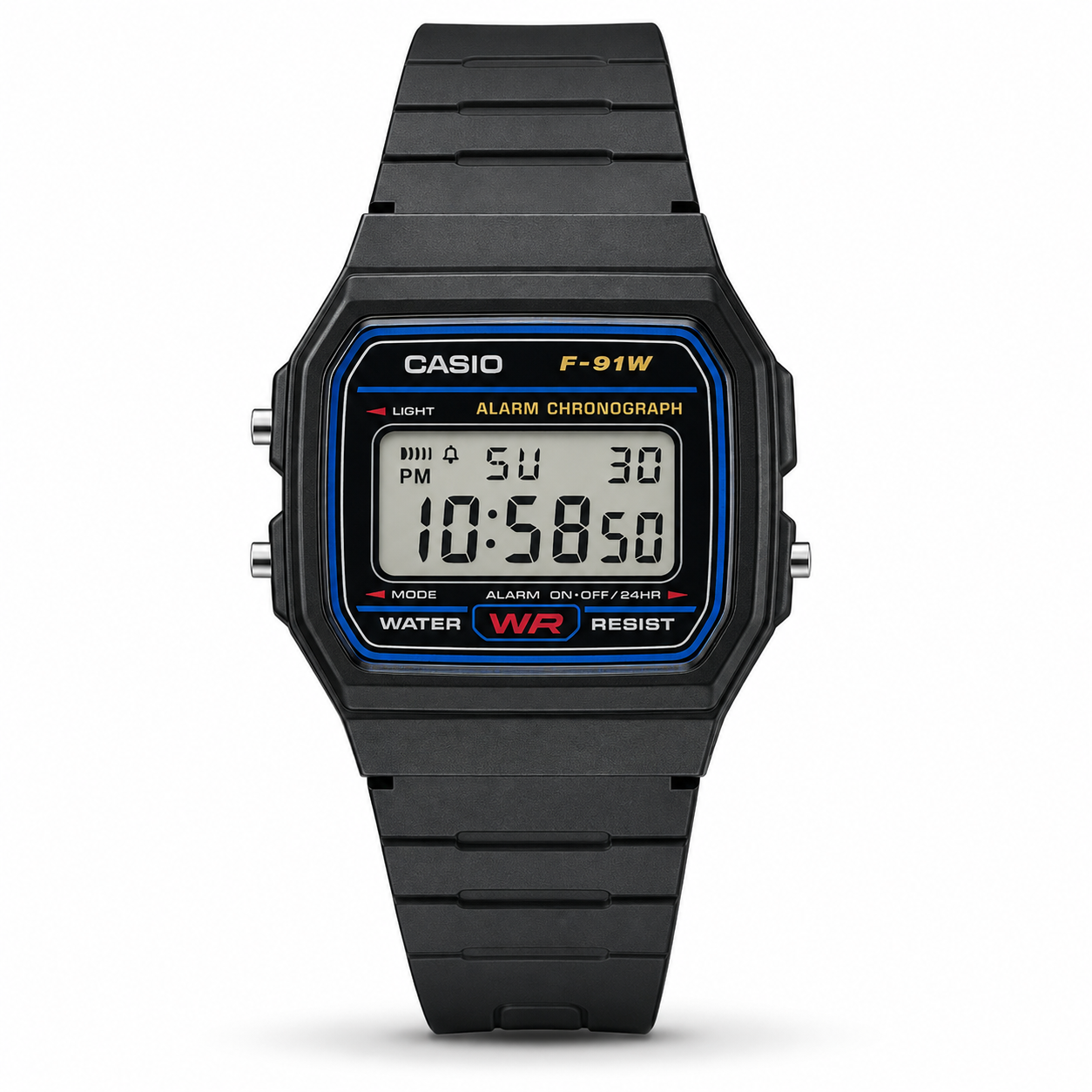 Casio F-91W Classic Digital Watch - The Legendary Retro Black