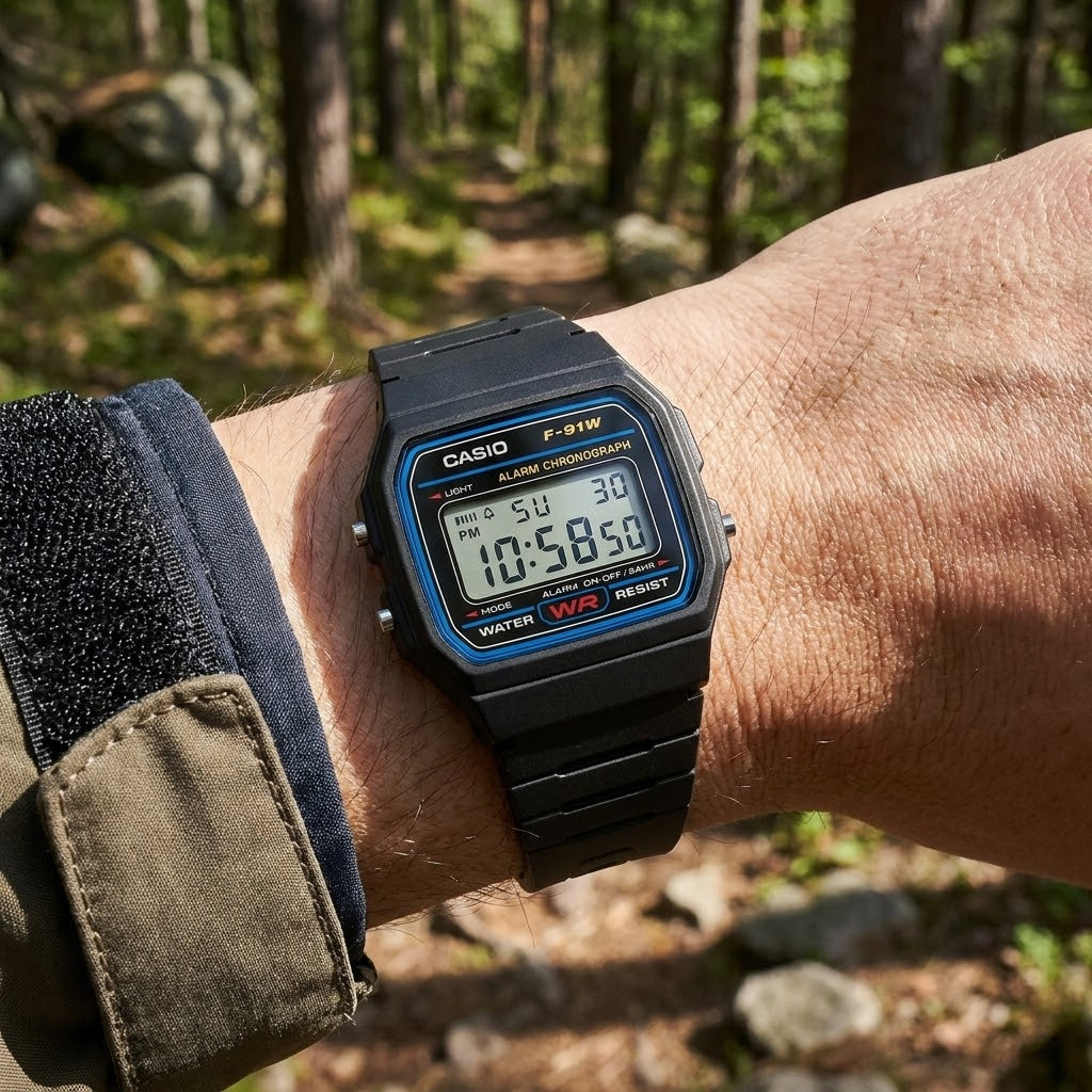 Casio F-91W Classic Digital Watch - The Legendary Retro Black