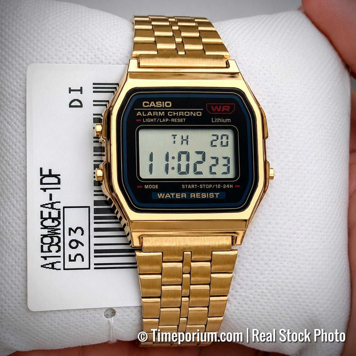 Casio A159WGEA-1 Vintage Digital Watch – Gold Tone Black Dial