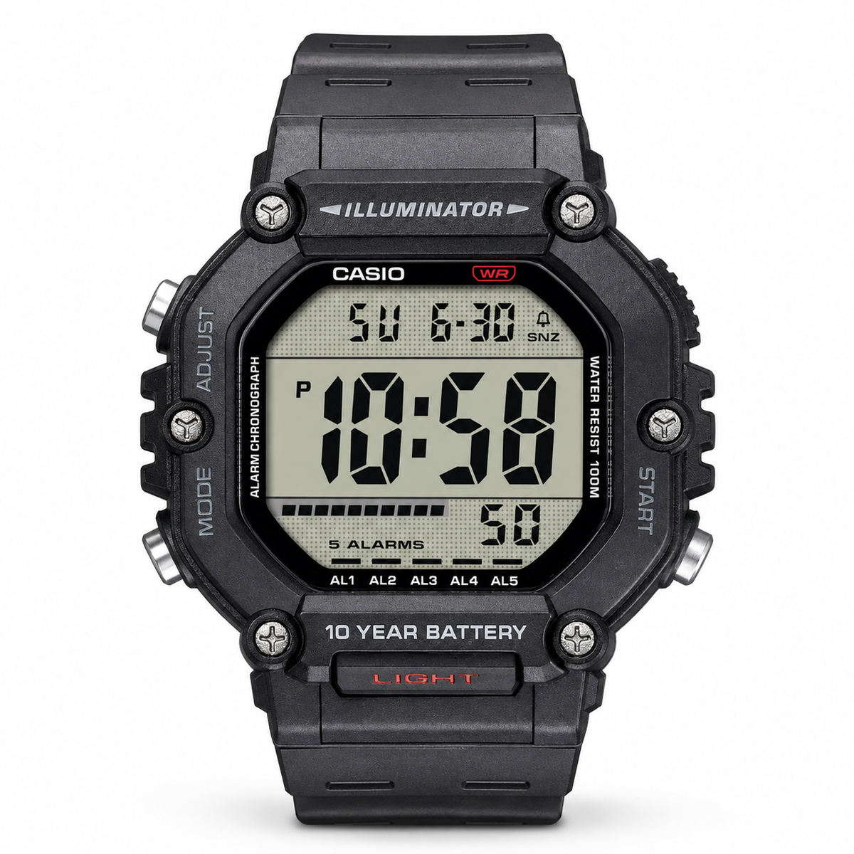 Casio AE-1600H-1A Heavy Duty Digital Sports Watch – Rugged Black