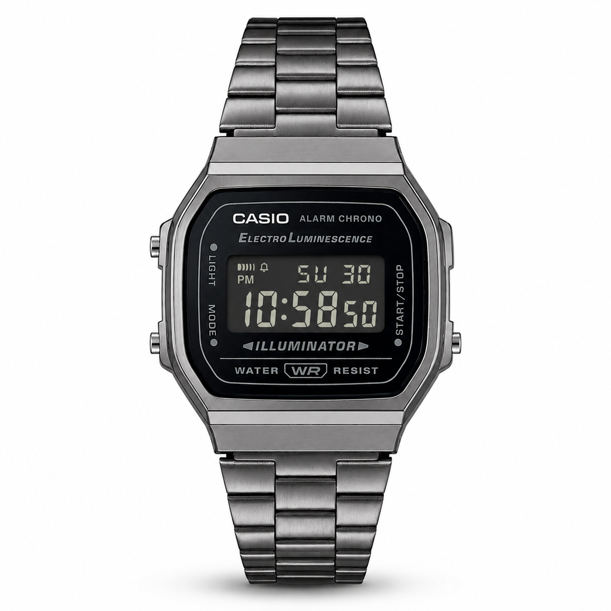 Casio A168WGG-1B Vintage Digital Watch – Gunmetal Grey Negative Display