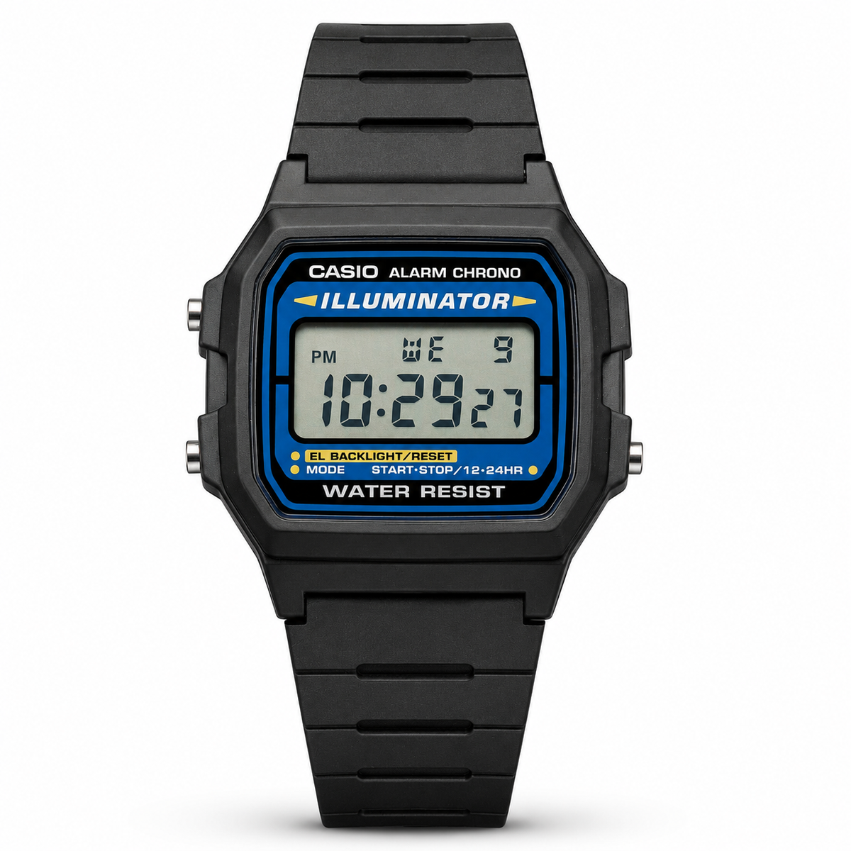 Casio F-105W-1A Classic Digital Watch with Blue El Backlight | Water Resistant