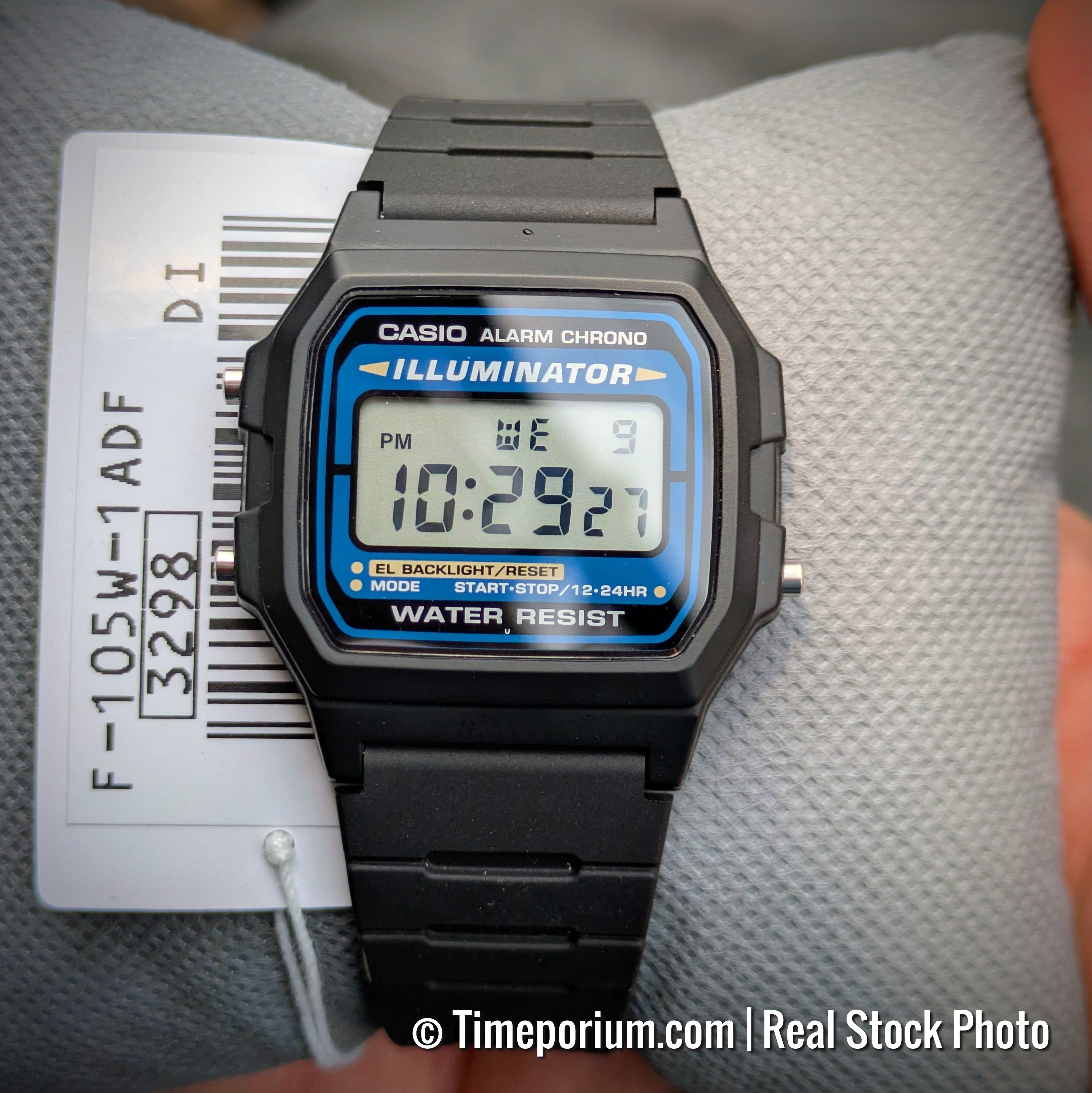 Casio F-105W-1A Classic Digital Watch with Blue El Backlight | Water Resistant