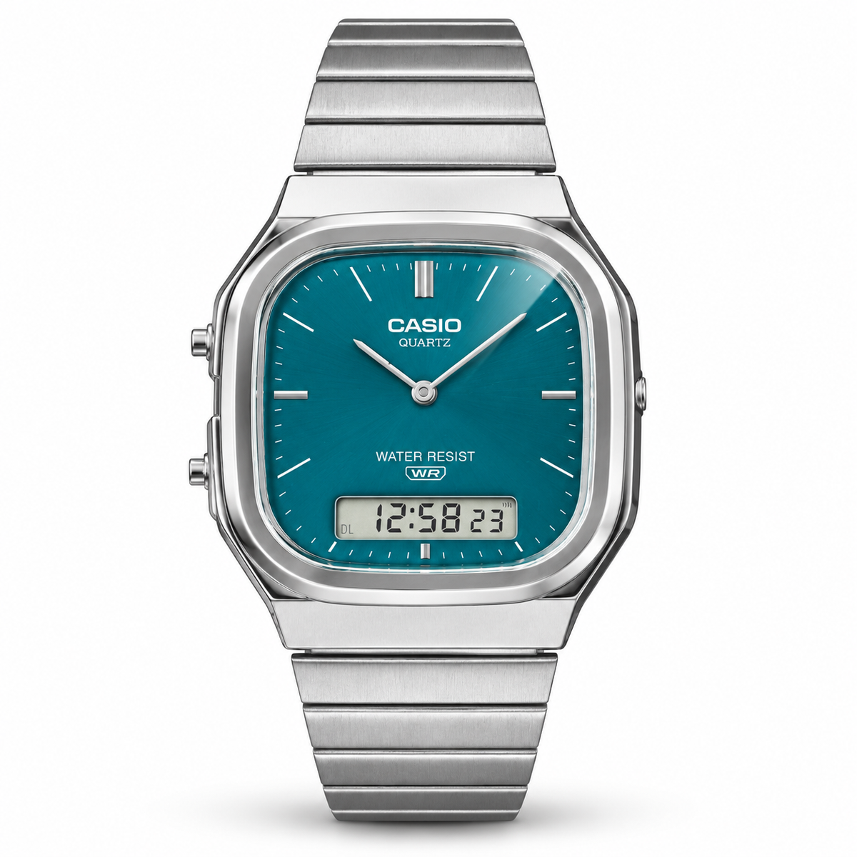 Casio AQ-240E-3A Unisex Vintage Analog-Digital Watch – Green Dial